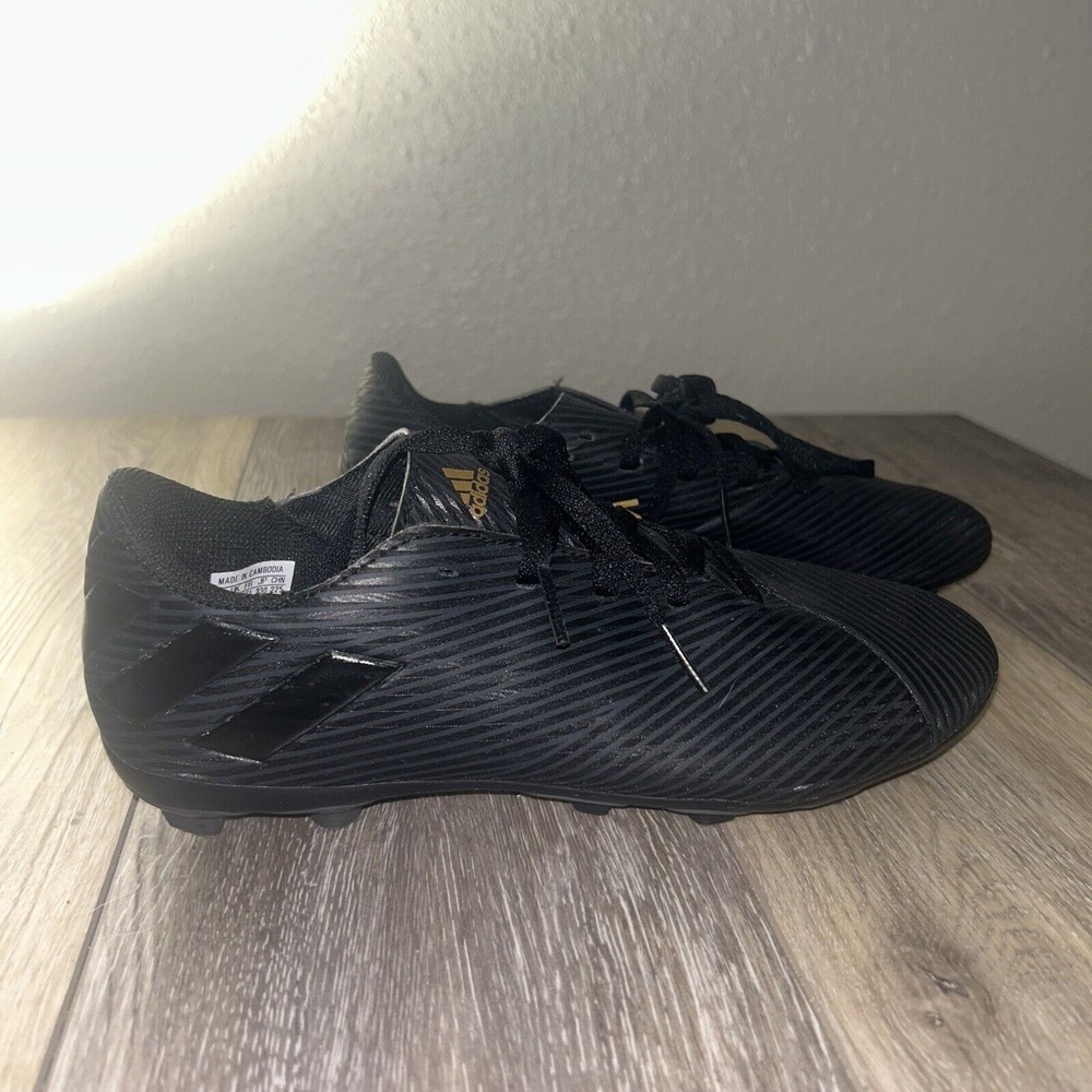 Adidas Nemeziz 19.4 FxG Boys Kids Soccer Cleats US Size 4.5 Black Gold EG3175